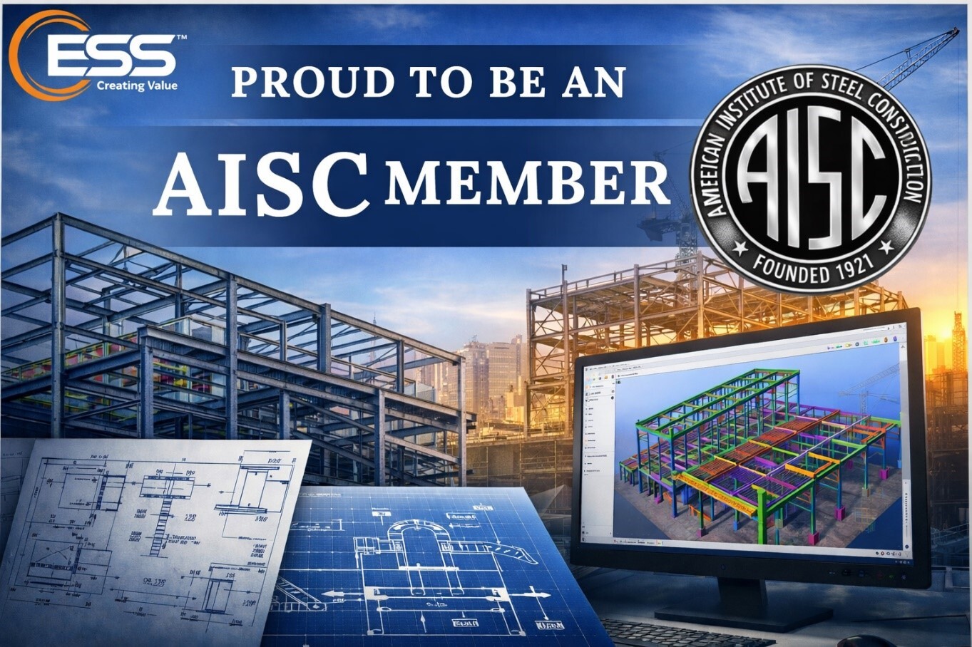ESS Detailing Services LLP – Proud AISC Member Delivering Global Steel Detailing Standards